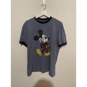 Authentic Vtg Disney Mickey Mouse Ringer‎ 70s 80s T-Shirt USA Medium